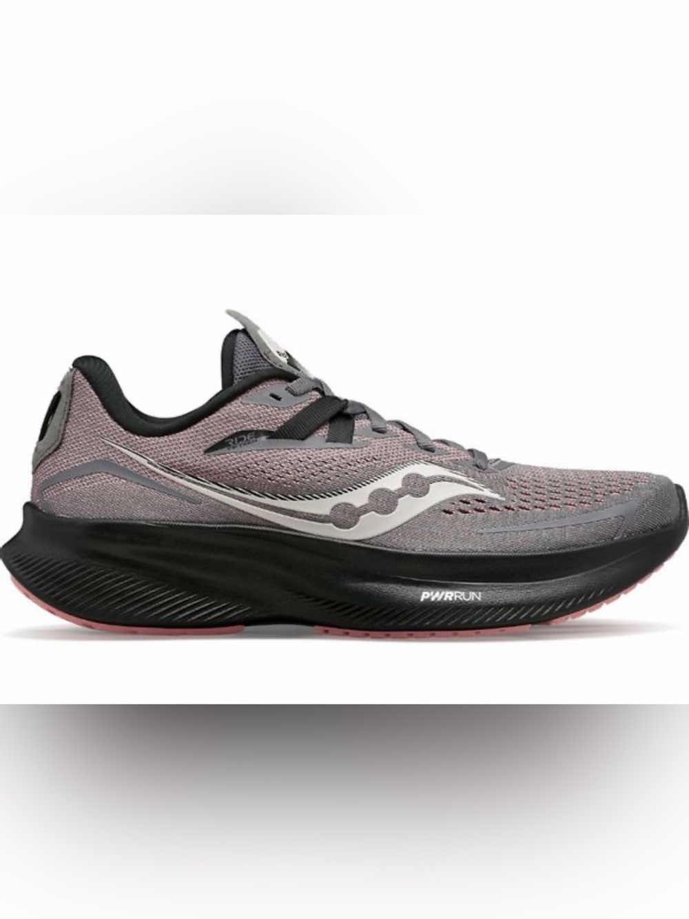 Saucony Women's Grey and Pink PWRRUN+ Running Shoe